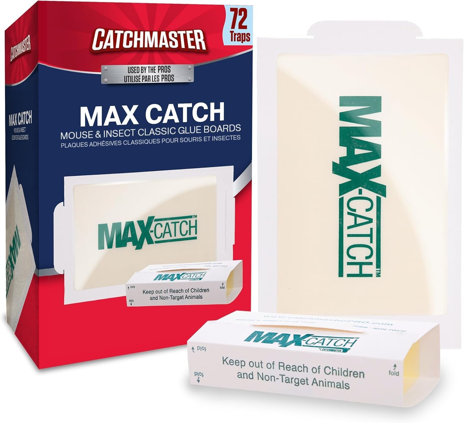 Catchmaster Max-Catch Mouse and Insect Glue Trap 72pk