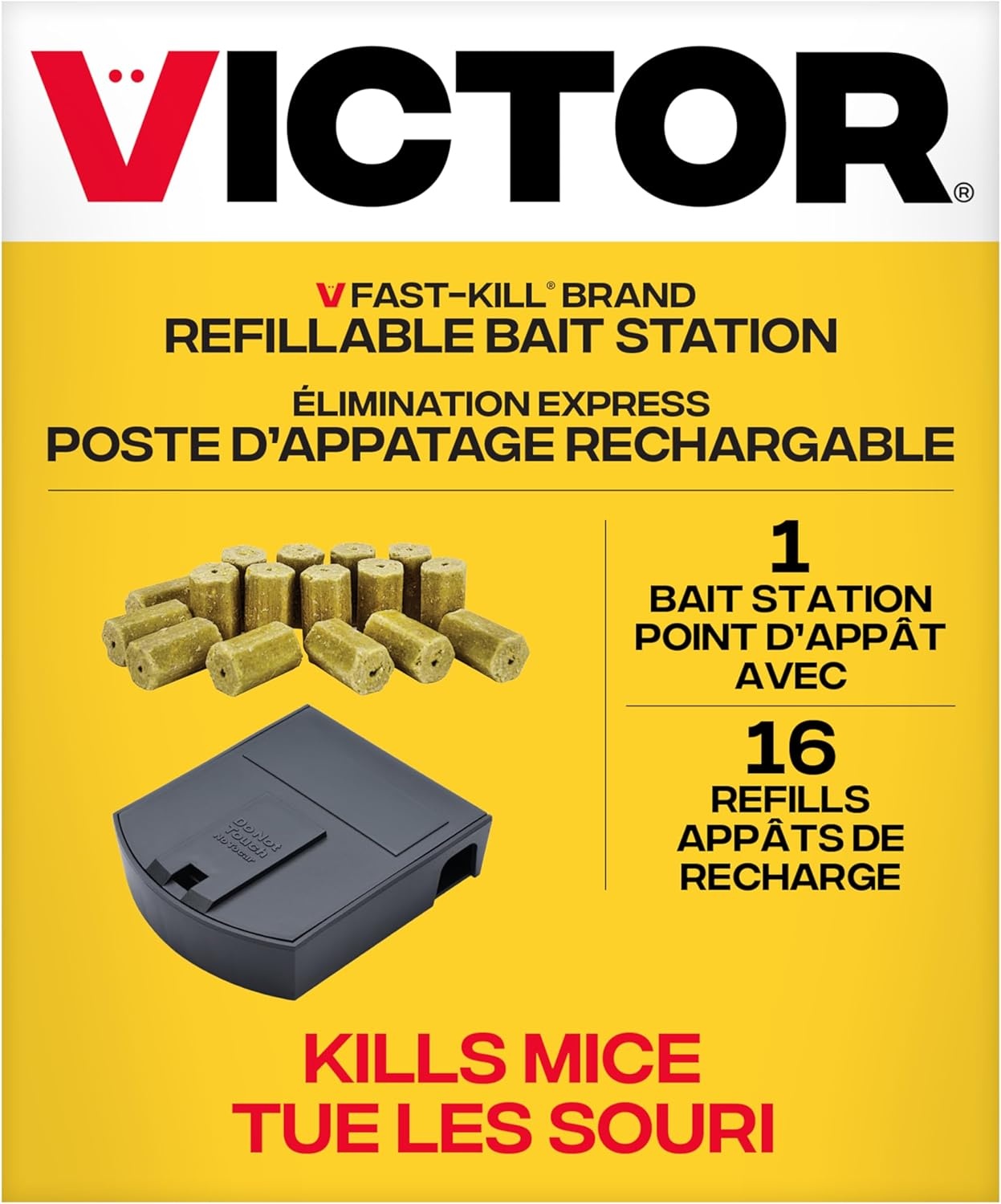 Victor Fast-Kill Refillable Mouse Poison Bait Station