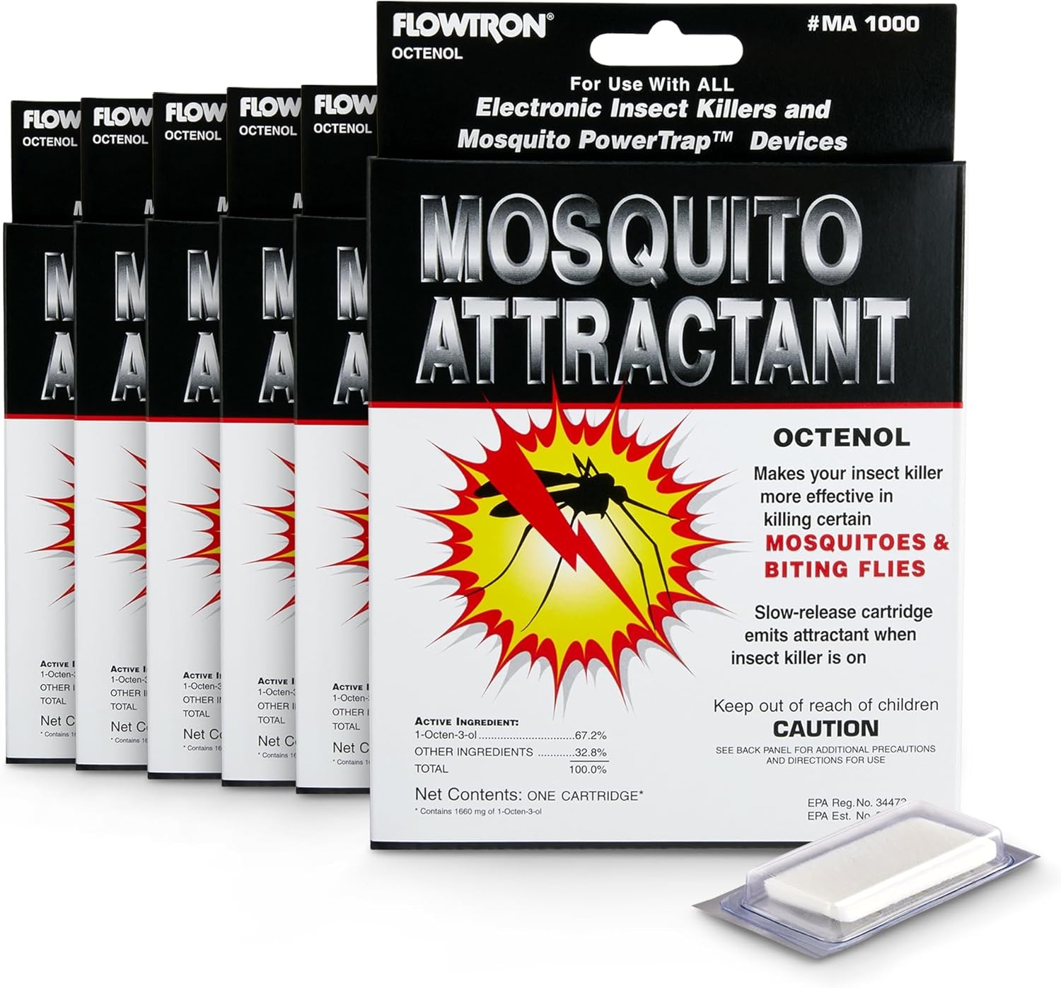 Flowtron MA-1000 Octenol Mosquito Attractant Cartridges 6-Pack