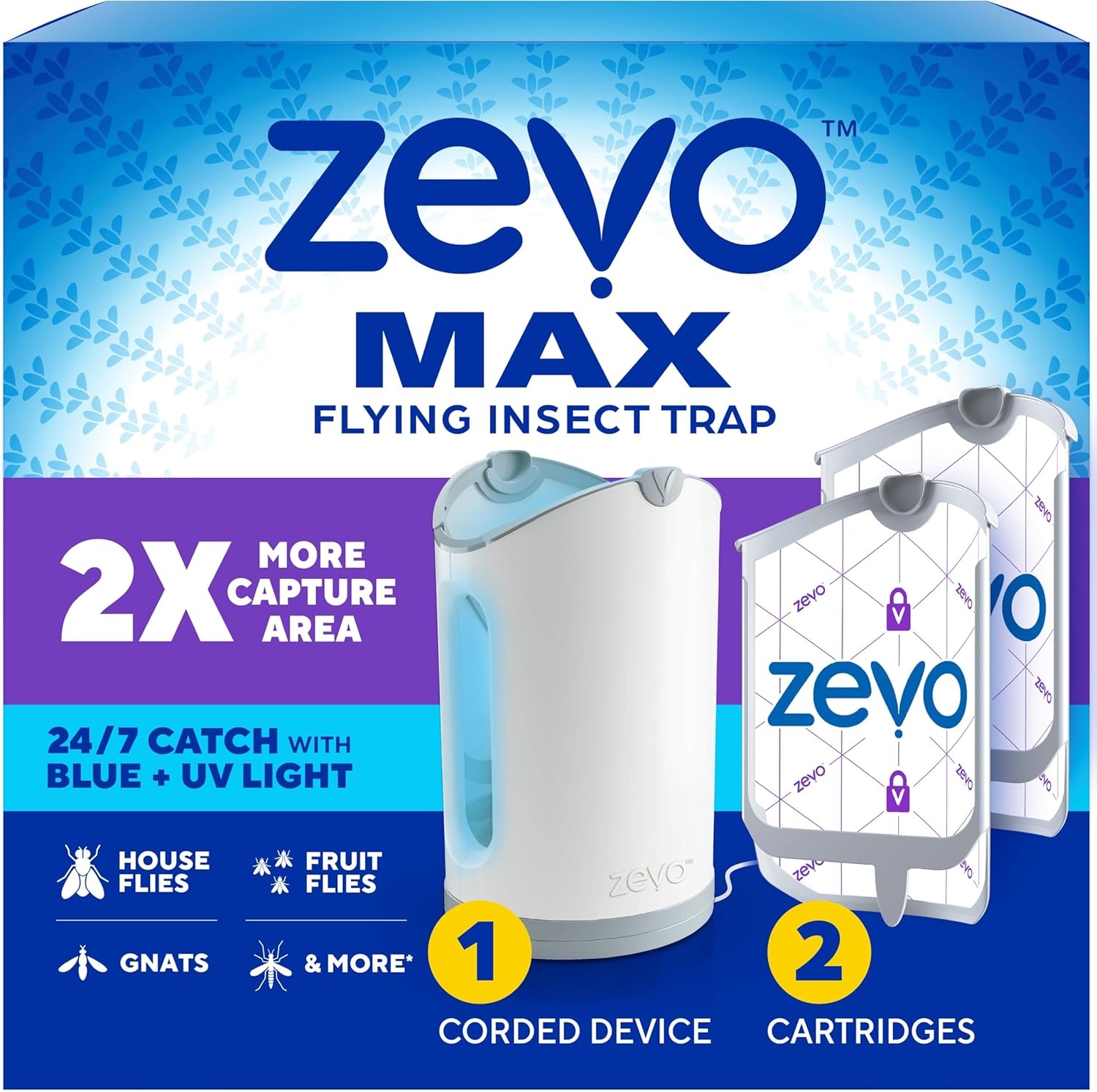 Zevo MAX Bug Catcher and Fly Trap for Indoors