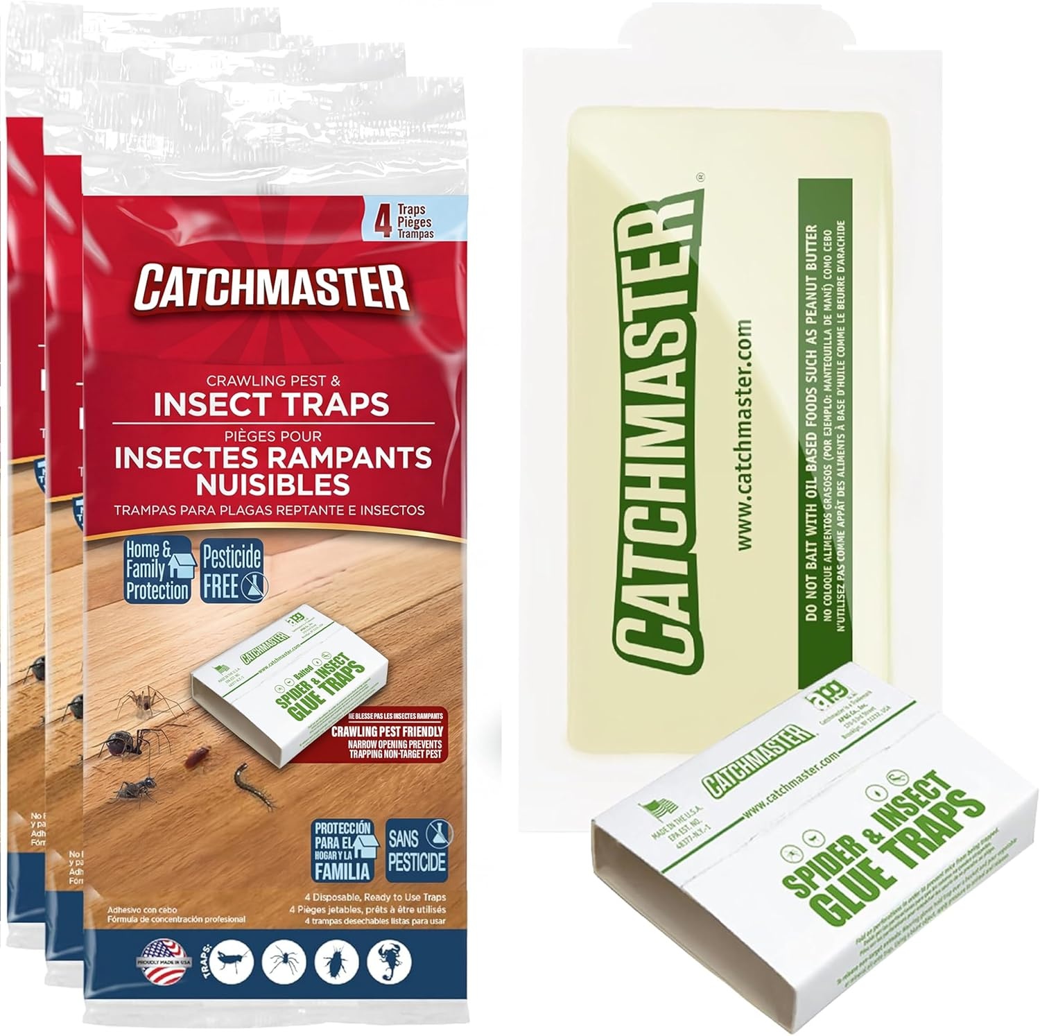 Catchmaster Crawling Pest and Insect Glue Traps 12 Count