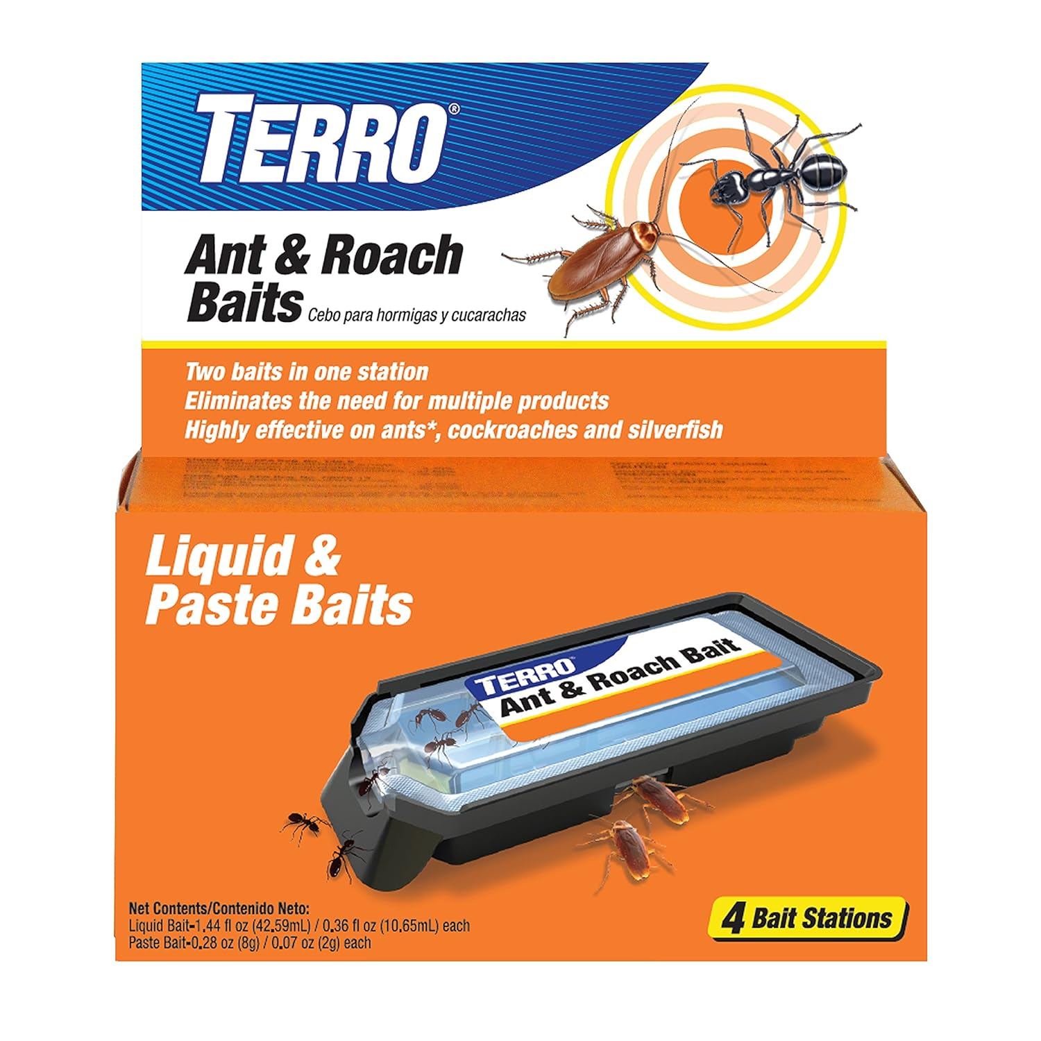 TERRO Ant & Roach Bait T360 4-Pack
