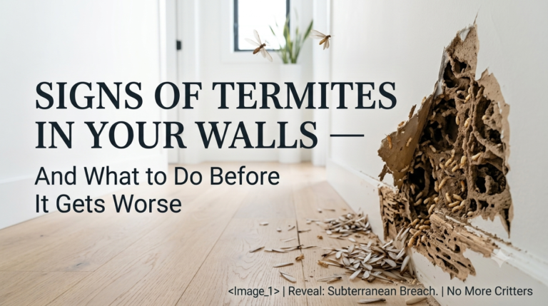 Signs of Termites in Your Walls — And What to Do Before It Gets Worse