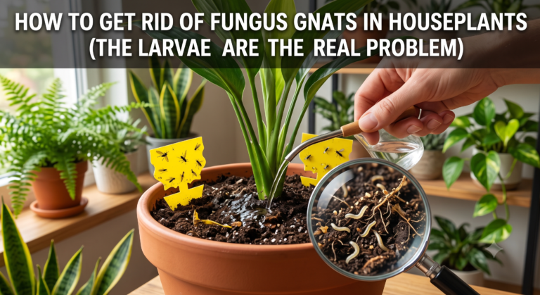 How to Get Rid of Fungus Gnats in Houseplants (The Larvae Are the Real Problem)